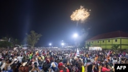 በኡጋንዳ የአዲስ ዓመት አቀባበል (ፎቶ ኤ.ኤፍ.ፒ)