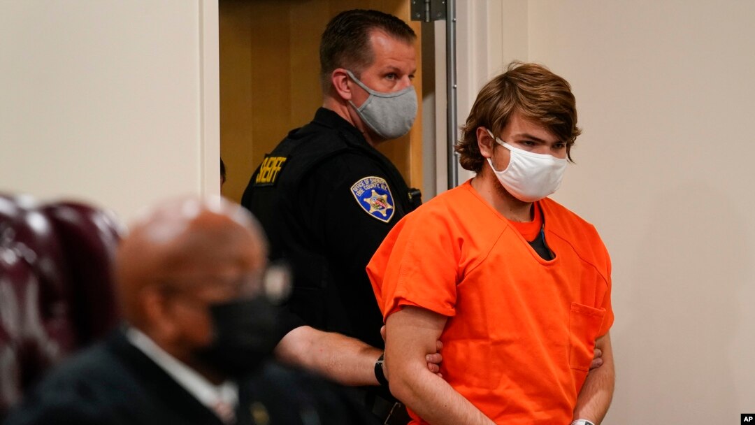 Payton Gendron is led into the courtroom for a hearing at Erie County Court, in Buffalo, New York, USA, May 19, 2022.