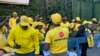 Members of the Citizens Coalition for Change protesting against President Emmerson Mnangagwa in New York on Saturday, Sept 24, 2022