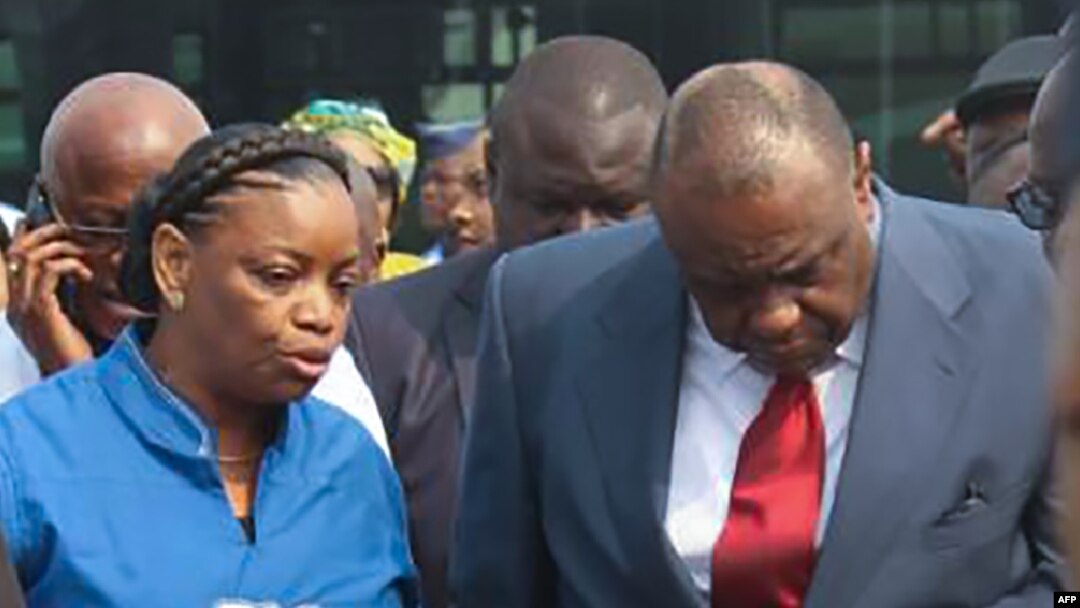 Mme Eve BAzaiba azali koyebisa Jean Pierre Bemba makambo na Kinshasa, RDC, 1er août 2018.