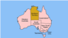 A map of Australia showing the territory names.