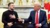 U.S. President Donald Trump and Ukraine's President Volodymyr Zelenskyy meet in the Oval Office of the White House in Washington, Feb. 28, 2025. 