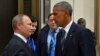 Russian President Vladimir Putin (L) talks to U.S. President Barack Obama (R) during a meeting at the sidelines of the G20 Summit in Hangzhou, China on September 5, 2016.