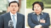 香港傳媒報導指張德江(左)和孫春蘭南下深圳力挺林鄭(蘋果日報圖片)