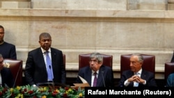 Presidente angolano, João Lourenço, no Parlamento português, em Lisboa. 22 de Novembro