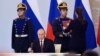 Ruski predsjednik Vladimir Putin na ceremoniji proglašavanje ankesije okupiranih ukrajinskih teritorija (Foto: Sputnik/Grigory Sysoyev/Pool via REUTERS)