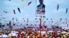 Tens of thousands of supporters of Angola's ruling party gather in the capital, Luanda, ahead of the nation's historic poll: the first without longtime President Jose Eduardo dos Santo, who is preparing to step down after 38 years in power. 
