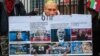 UKRAINE – Performance-action "The trial of Putin" at the Russian Embassy in Ukraine. Kyiv, October 7, 2019