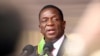 FILE: Emmerson Mnangagwa speaks after being sworn in as Zimbabwe's president in Harare, Zimbabwe, Nov. 24, 2017. 