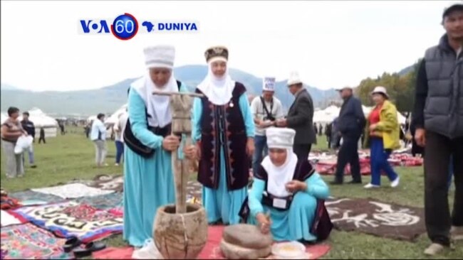 VOA60 DUNIYA: KYRGYSTAN Dunban Mutane Sun Taro A Bakin Kogin Issyk-Kul