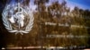 FILE - The logo of the World Health Organization is seen at the WHO headquarters in Geneva, Switzerland.