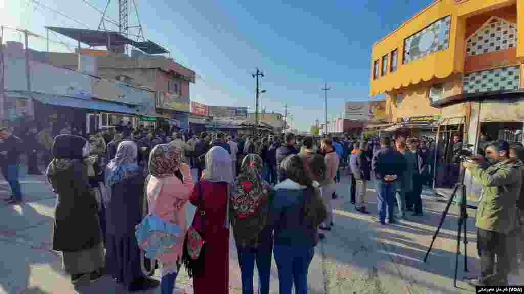 خۆپیشاندانی نارەزایی لە شاری هەڵەبجە