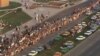  Baltic republics' residents stand in a "solidarity chain," connecting Vilnius and Tallinn on August 23, 1989 to condemn the non-aggression Soviet-German pact signed 50 years earlier, on August 23, 1939.