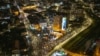 This aerial photograph shows students and citizens attending a demonstration as they block the main boulevard in the central Serbian city of Kragujevac on February 15, 2025, continuing months long calls for government accountability and reforms.
