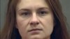 U.S. -- The Alexandria, VA Sheriff’s Office booking photo shows Maria Butina when she was admitted into the Alexandria Detention Center, August 17, 2018