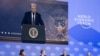 Predsjednik SAD Donald Tramp obraća se liderima u Davosu virtuelnim putem (Foto: Fabrice COFFRINI / AFP)