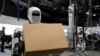 FILE - A view of Apollo, the humanoid robot built by Apptronik, Inc. carries a package at Austin, Texas, October 25, 2023.