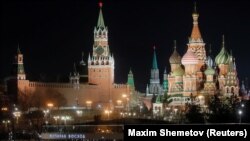 RUSSIA, MOSCOW - Kremlin at dusk, July 22, 2019.
