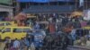 Armed Forces of the Democratic Republic of the Congo (FARDC) soldiers get into a vehicle in Bukavu on February 14, 2025.