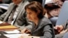 FILE - Rosemary DiCarlo, then deputy U.S. ambassador to the United Nations, speaks before the Security Council, Aug. 5, 2014. She said on March 16, 2022, at the U.N. that having parallel administrations in Libya could lead to unrest and perhaps scuttle elections.