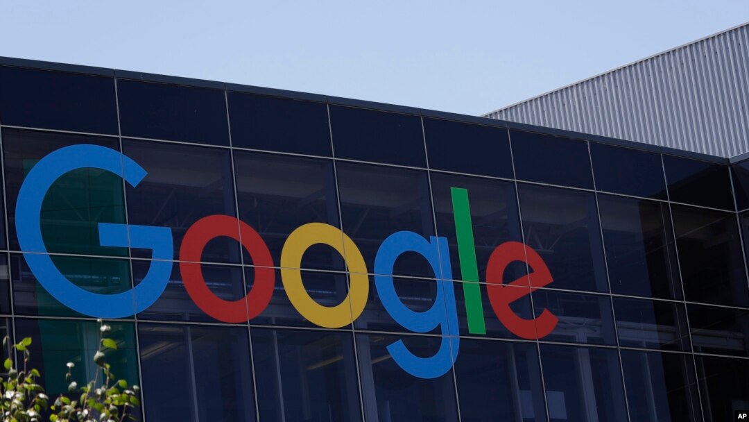 FILE - A Google logo is seen at the company's headquarters in Mountain View, California, July 19, 2016.