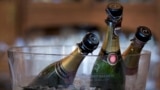 Champagne bottles in a bucket