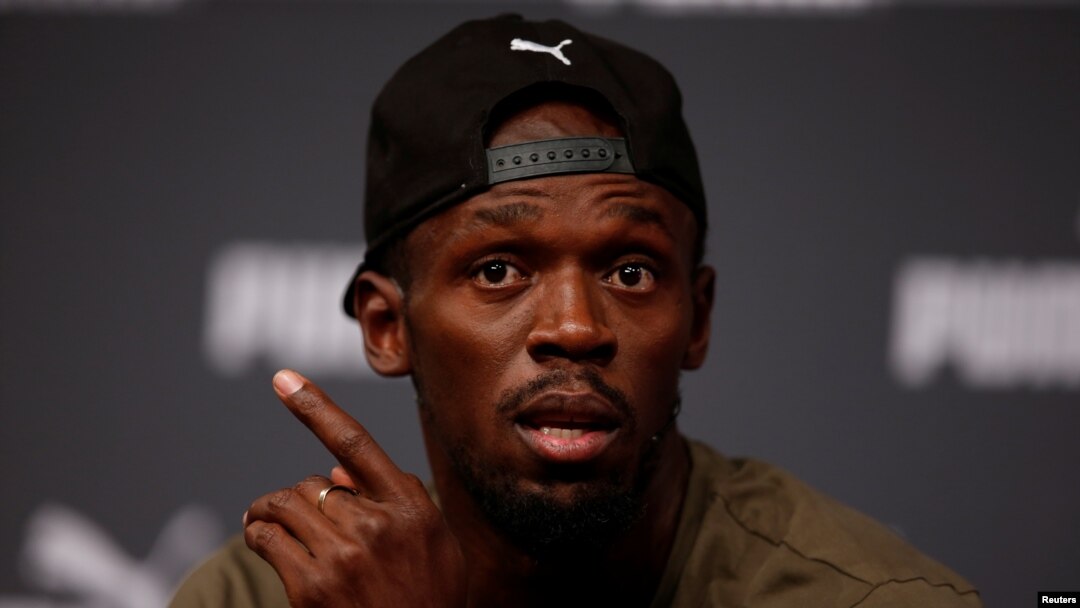 Jamaica's Usain Bolt during a press conference in London, Aug. 1, 2017. 